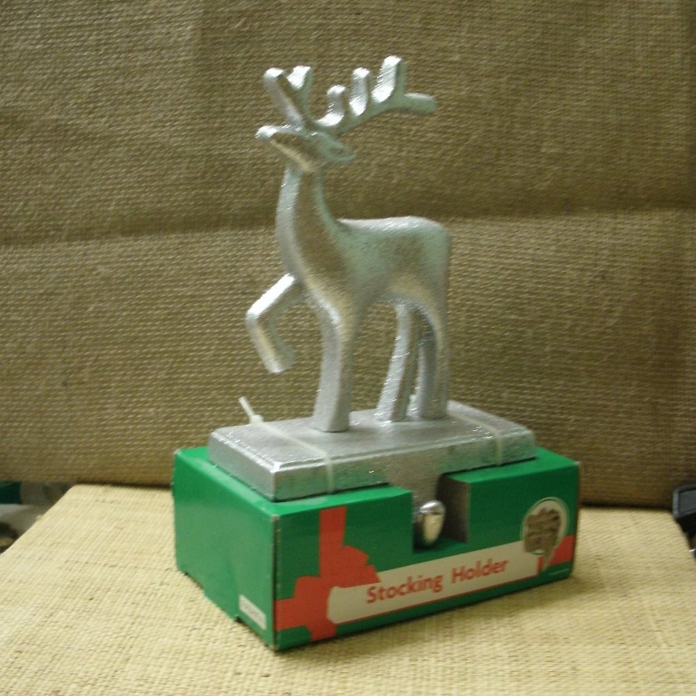 Holiday Silver Reindeer Stocking Holder - Picture 9 of 16